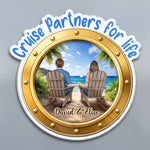 Custom Cruise Ship Door Magnet - Personalized Summer Vacation And Travel Gifts For Husband And Wife, Him And Her - Sun, Love, And Summer