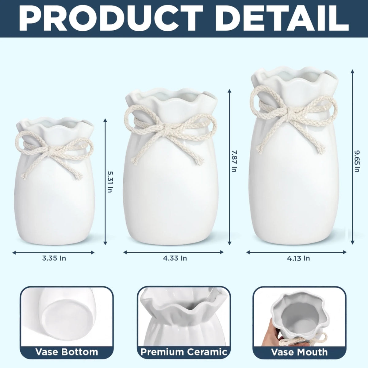 AMZ, New Arrival, Custom Flower Vase With Ribbon - Personalized Mother's Day Birthday Gifts For Daughter - You Hold Love So Beautifully