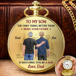 Custom Pocket Watch - Personalized Birthday Gifts For Son - My Boy My Forever Joy