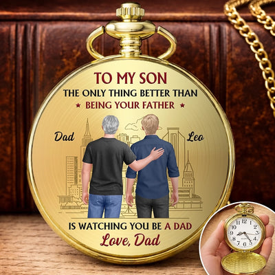 Custom Pocket Watch - Personalized Birthday Gifts For Son - My Boy My Forever Joy