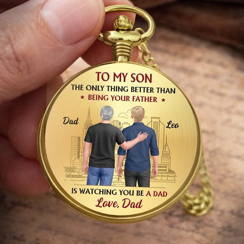 Custom Pocket Watch - Personalized Birthday Gifts For Son - My Boy My Forever Joy