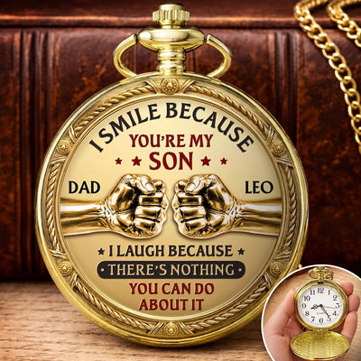 Custom Pocket Watch - Personalized Birthday Gifts For Son - Proud Of The Man You Are Becoming
