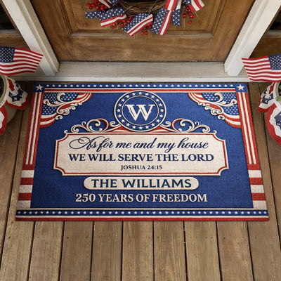 Custom Home Decor Decorative Mat - Personalized America 250th Anniversary Gifts For Mom, Dad, Brother, Sister, Kids - Year Of American Pride