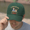 Custom Vintage Washed Denim Baseball Cap - Personalized Mother's Day, Father's Day Gifts For Dog Lovers, Dog Dad And Mom - Paws Make Life Better