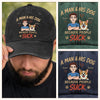 Custom Vintage Washed Denim Baseball Cap - Personalized Mother's Day, Father's Day Gifts For Dog Lovers, Dog Dad And Mom - Paws Make Life Better