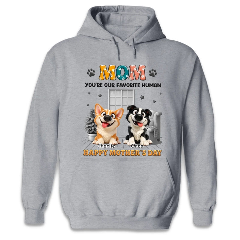 Custom Unisex T-shirt, Premium T-shirt, Hoodie - Personalized Mother's Day Gifts For Dog Lovers, Dog Dad And Mom - Officially Mom’s Biggest Fans