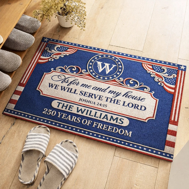 Custom Home Decor Decorative Mat - Personalized America 250th Anniversary Gifts For Mom, Dad, Brother, Sister, Kids - Year Of American Pride