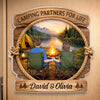 Custom Door Magnet - Personalized Anniversary Wedding Camping Gifts For Campers, Husband And Wife, Him And Her - Camping Partners For Life