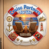 Custom Cruise Ship Door Magnet - Personalized Summer Vacation And Travel Gifts For Husband And Wife, Him And Her - Sailing Through Life Together