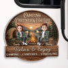 Custom Door Magnet - Personalized Anniversary Wedding Camping Gifts For Campers, Husband And Wife, Him And Her - Love Is Our Greatest Adventure