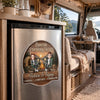 Custom Door Magnet - Personalized Anniversary Wedding Camping Gifts For Campers, Husband And Wife, Him And Her - Love Is Our Greatest Adventure
