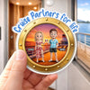 Custom Cruise Ship Door Magnet - Personalized Summer Vacation And Travel Gifts For Husband And Wife, Him And Her - Together Is My Favorite Place