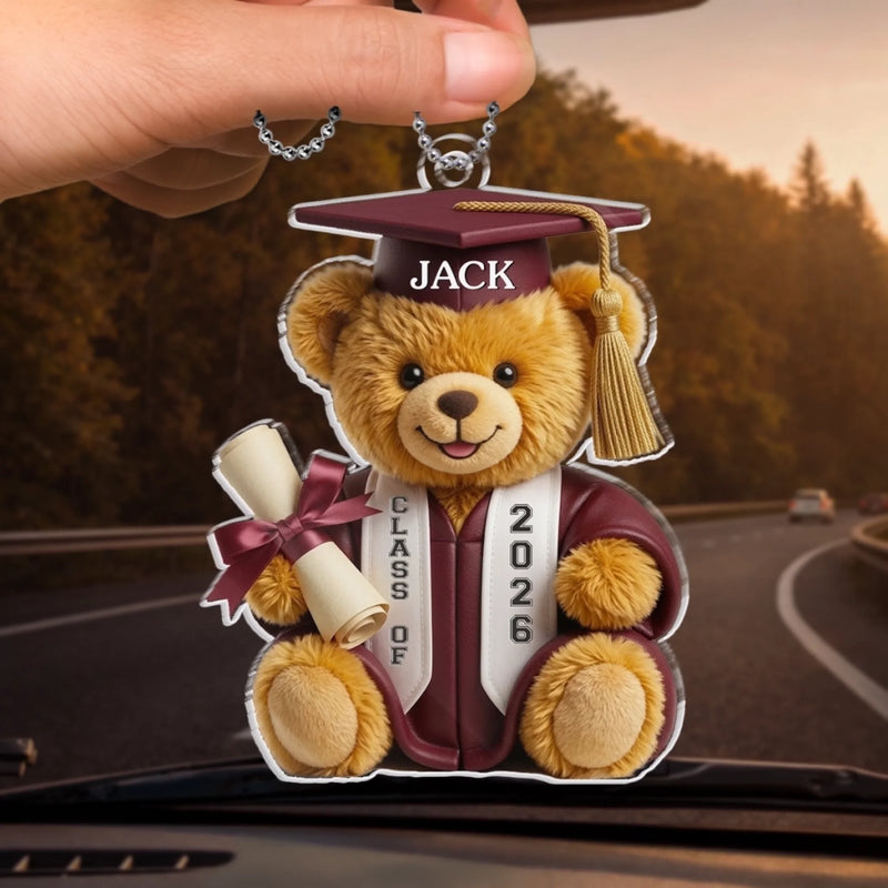 Custom Acrylic Car Ornament - Personalized Graduation Gifts For Him, Her - A New Chapter Begins