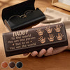 Custom PU Leather Eyeglass Case - Personalized Father's Day Birthday Gifts For Dad, Grandpa - To Us, You Are The World