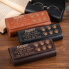 Custom PU Leather Eyeglass Case - Personalized Father's Day Birthday Gifts For Dad, Grandpa - To Us, You Are The World
