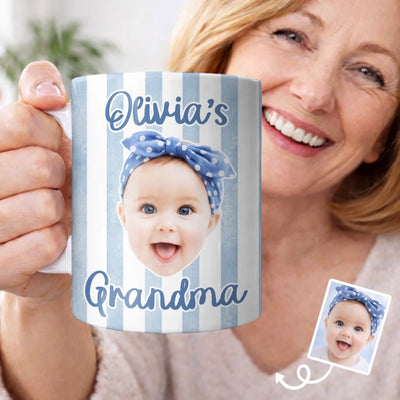 Custom Photo Mug - Personalized Mother's Day, Baby Shower, Gender Reveal Gifts For New Moms, New Grandma - Tiny Hands, Biggest Love