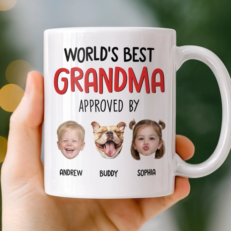 Custom Photo Mug - Personalized Mother's Day, Baby Shower, Gender Reveal Gifts For New Moms, New Grandma - The Boss, The Legend, Grandma