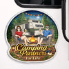 Custom Door Magnet - Personalized Anniversary Wedding Camping Gifts For Campers, Husband And Wife, Him And Her - Home Is Wherever We Park It