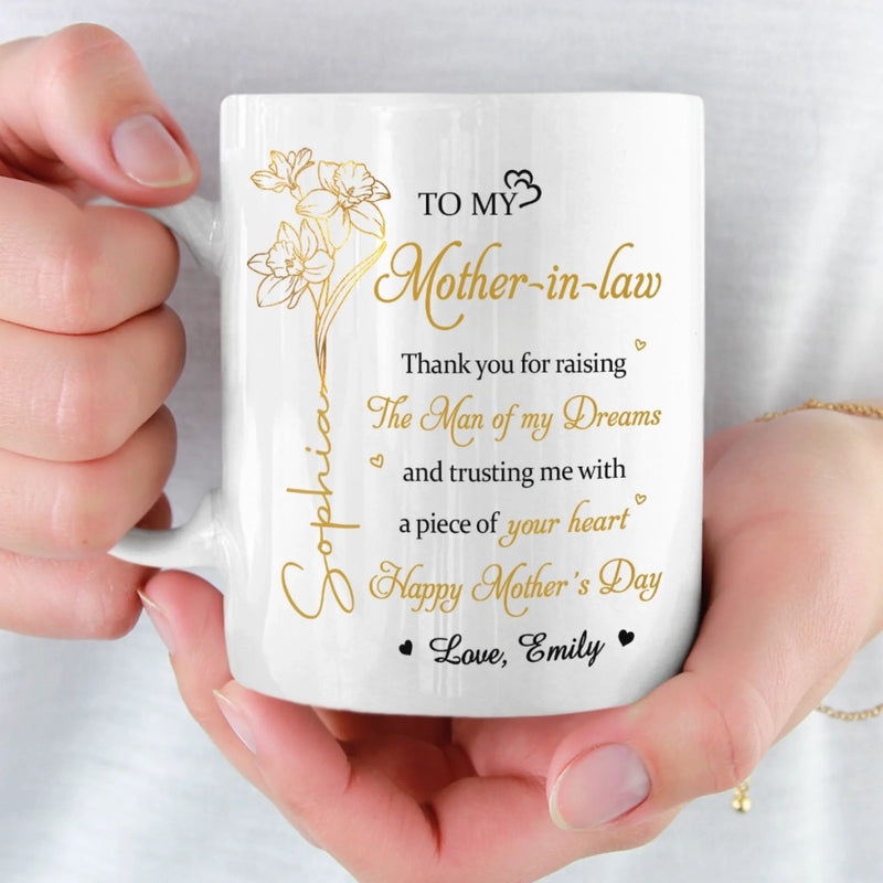 Custom Mug - Personalized Mother's Day Gifts For Mother-In-Law - Thank You For Raising My Person