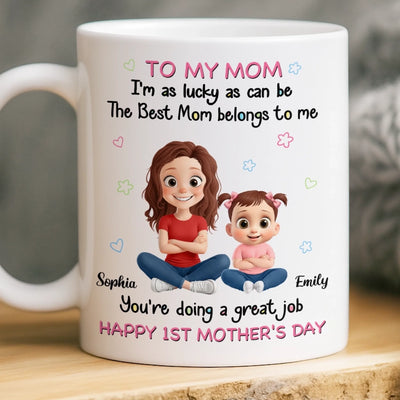 Custom Mug - Personalized Mother's Day, Baby Shower, Gender Reveal Gifts For New Moms, Wife, Daughter - She’s Already The Best Mom