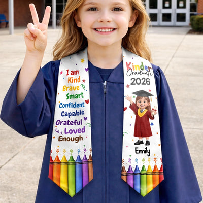 Custom Kids Graduation Stole - Personalized Graduation Gifts For Kids - Future Starts Today Kiddo