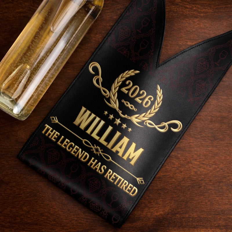 Custom Leather Wine Bag - Personalized Retirement Gifts For Women, Men - Retirement Looks Good On You