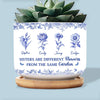 Custom Home Decor Ceramic Plant Pot - Personalized Best Friend Birthday Gifts For Women, Besties, Sisters, BFF - Sisters From The Same Garden