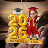 Custom Acrylic Car Ornament - Personalized Graduation Gifts For Him, Her - Welcome To A Bright Futures