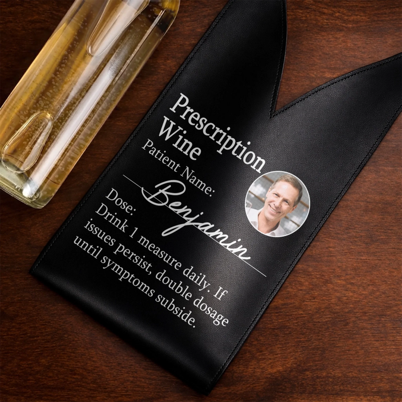 Custom Leather Wine Bag - Personalized Birthday Gifts For Besties, Sisters, BFF, Family, Yourself - Luxury Poured With Love