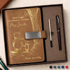 Custom PU Leather Notebook - Personalized Birthday Gifts For Teachers - Teaching Is A Work Of Heart
