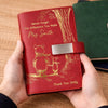 Custom PU Leather Notebook - Personalized Birthday Gifts For Teachers - Teaching Is A Work Of Heart