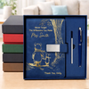 Custom PU Leather Notebook - Personalized Birthday Gifts For Teachers - Teaching Is A Work Of Heart