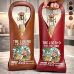 Custom Leather Wine Bag - Personalized Retirement Gifts For Women, Men - Relax, You’ve Earned It