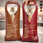 Custom Leather Wine Bag - Personalized Retirement Gifts For Women, Men - Living The Dream Every Day