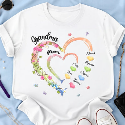 Custom Unisex T-shirt, Premium T-shirt, Hoodie - Personalized Mother's Day Gifts For Mom, Grandma - Blessed To Be Their Grandma