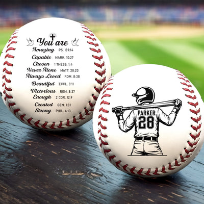 Custom Leather Baseball - Personalized Birthday Baseball Gifts For Baseball Lovers, Sports Fans, Sports Lovers - Live For The Game