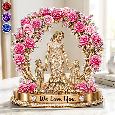 Custom Acrylic Plaque - Personalized Mother's Day Gifts For Mom, Grandma - Mom Makes Every Day Beautiful