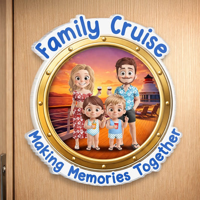 Custom Cruise Ship Door Magnet - Personalized Summer Vacation And Travel Gifts For Mom, Dad, Brother, Sister, Kids - Summer Days With My Favorite People