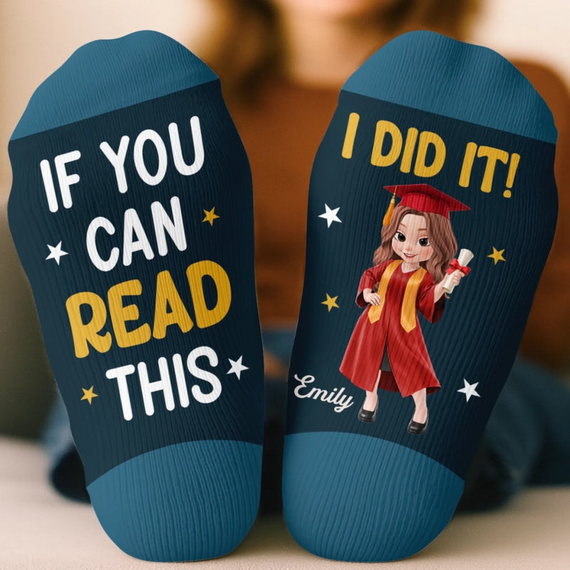 Custom Crew Socks - Personalized Graduation Gifts For Him, Her - Too Cool For School