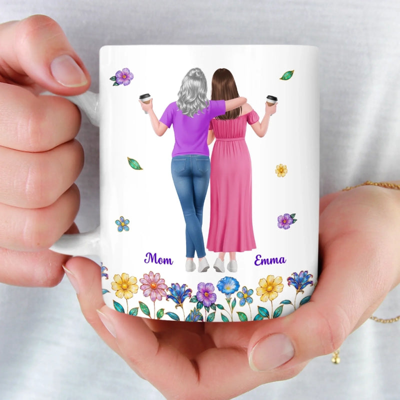 Custom Mug - Personalized Mother's Day Birthday Gifts For Mom, Daughter - Thanks For Being Our Mom