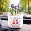 Custom Glass Everlasting Tulips - Personalized Mother's Day Birthday Gifts For Mom, Daughter - Forever Connected Heart To Heart