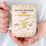 Custom Mug - Personalized Mother's Day, Baby Shower, Gender Reveal Gifts For New Moms, Wife, Daughter - Tiny Hands Big Love