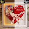 Custom Flower Shadow Box With LED Light - Personalized Mother's Day Birthday Gifts For Mom, Grandma - Planted In Love Growing Forever