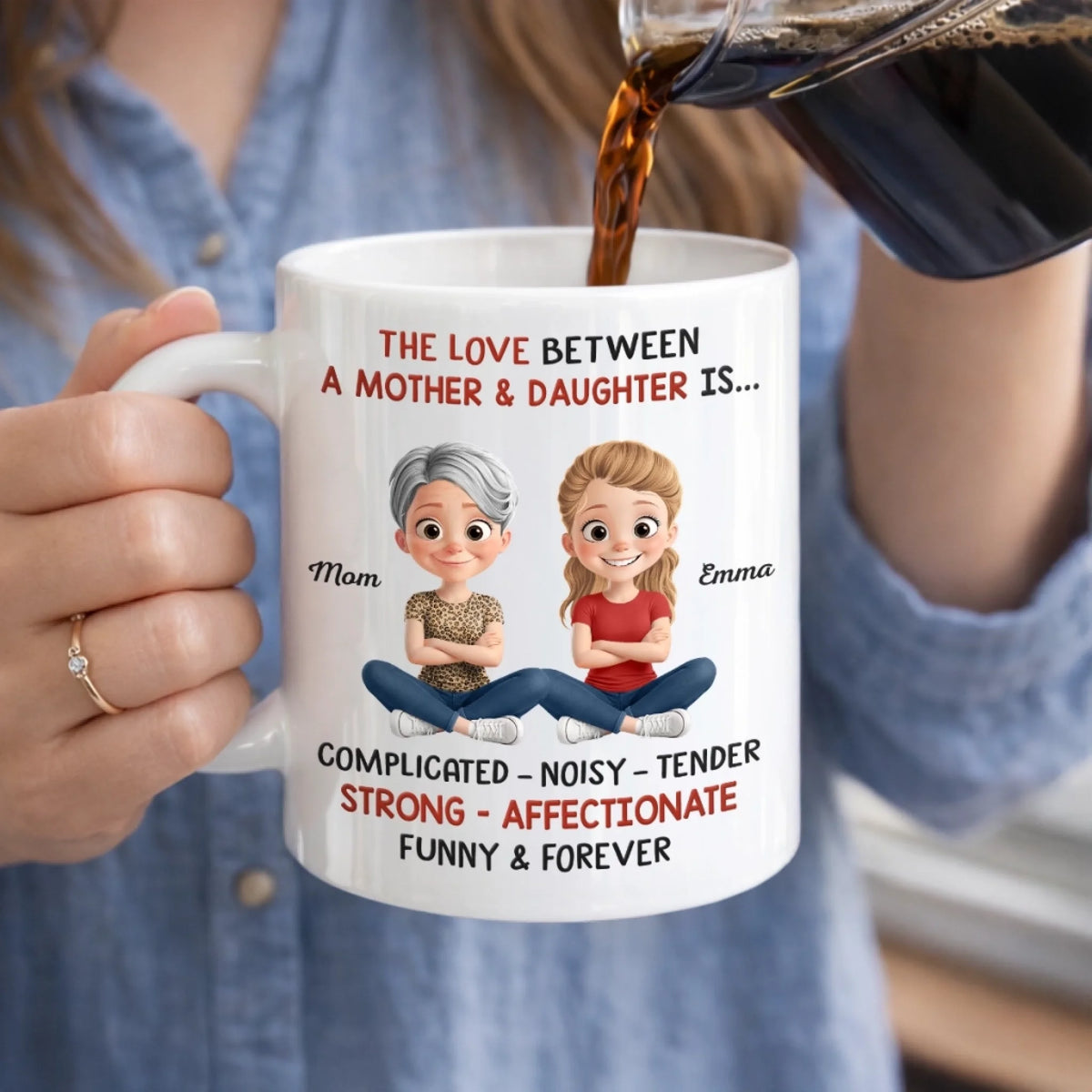 Custom Mug - Personalized Birthday Gifts For Mom, Daughter - Her First Best Friend, Forever