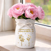 Custom Flower Vase With Ribbon - Personalized Best Friend Birthday Gifts For Women, Besties, Sisters, BFF - Growing Old, Staying Gold