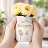 Custom Flower Vase With Ribbon - Personalized Best Friend Birthday Gifts For Women, Besties, Sisters, BFF - Growing Old, Staying Gold