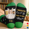 Custom Crew Socks - Personalized Graduation Gifts For Him, Her - Hard Work Turns Into Success