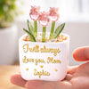 Custom Glass Everlasting Tulips - Personalized Mother's Day Gifts For Mom, Grandma - Forever Your Little Girl