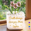 Custom Glass Everlasting Tulips - Personalized Mother's Day Gifts For Mom, Grandma - Forever Your Little Girl
