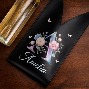 Custom Leather Wine Bag - Personalized Best Friend Birthday Gifts For Women, Besties, Sisters, BFF - Our Letters, Our Story